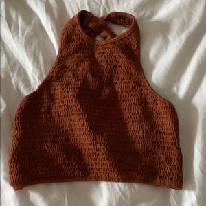 Urban Outfitters cropped high neck tank